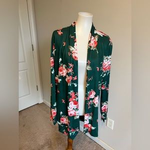 Green Floral Cardigan Jersey Mayetial